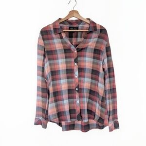 North River Outfitters Multicolor Plaid Button-Down Shirt - Size L